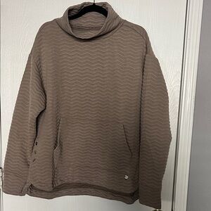 Jones New York Taupe Wave Pattern Women's Hoodie